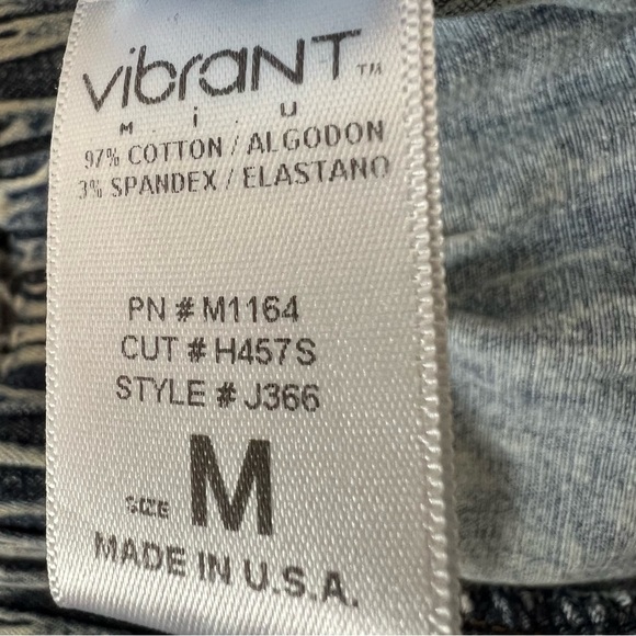 Vibrant M.i.u Hooded Acid Wash Denim Lightweight Jacket - Picture 12 of 13